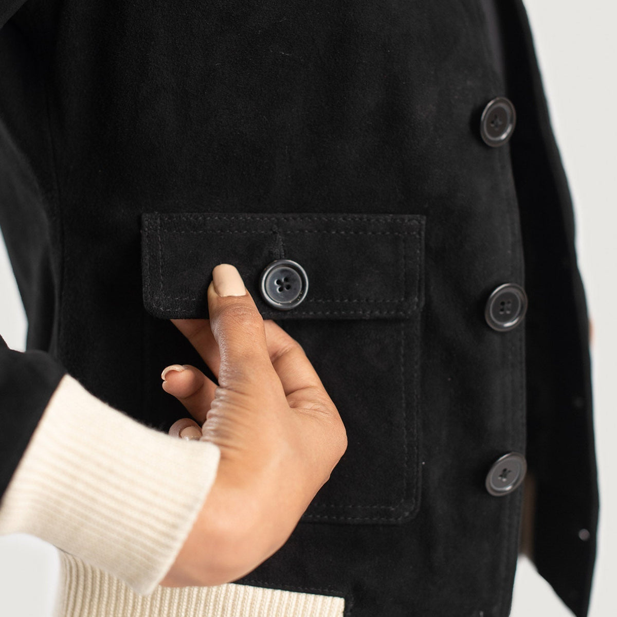 
Vista interna Showing Quilted Polyester Lining & Due tasche interne funzionali