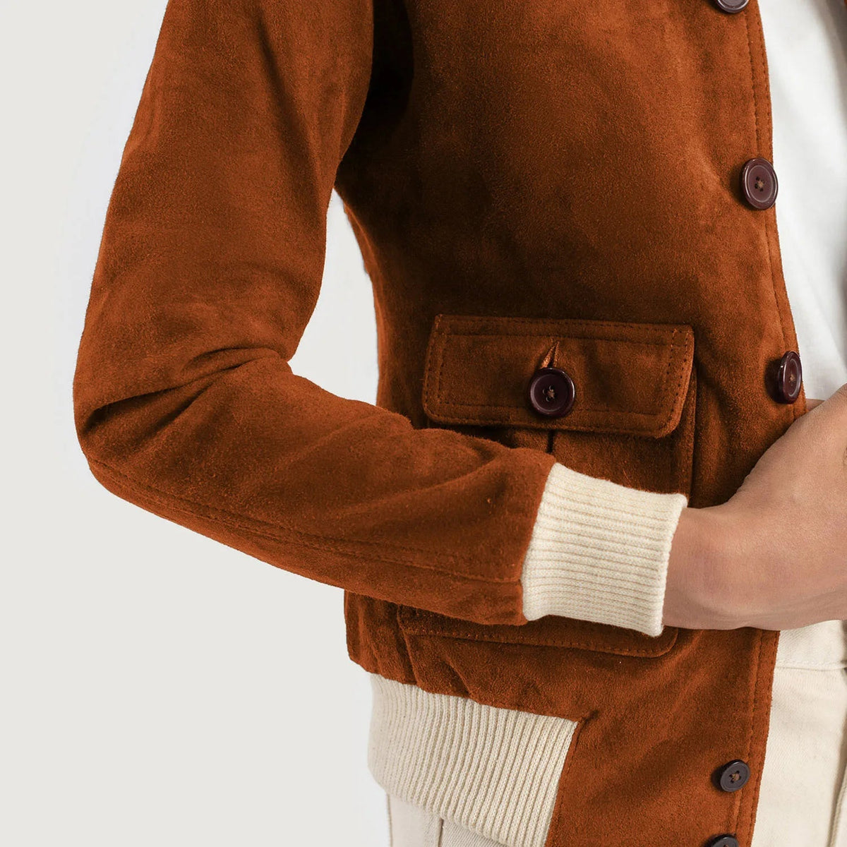
Sasha A1 Bomber in Pelle da Donna – alternate product view 6