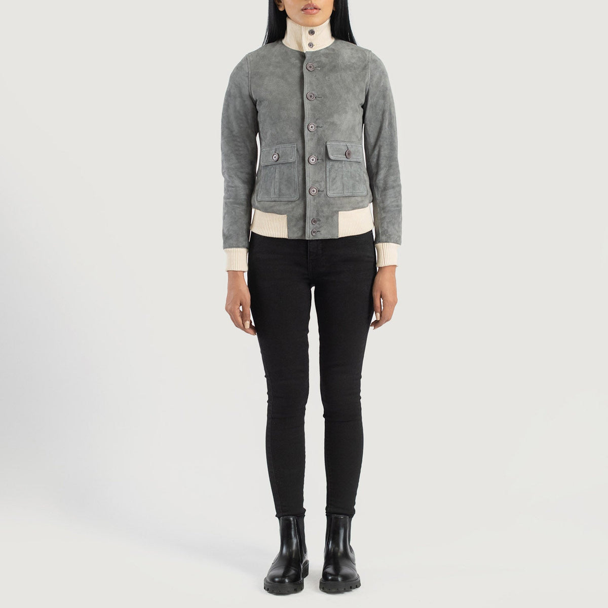 
Sasha A1 Bomber in Pelle da Donna – alternate product view 3