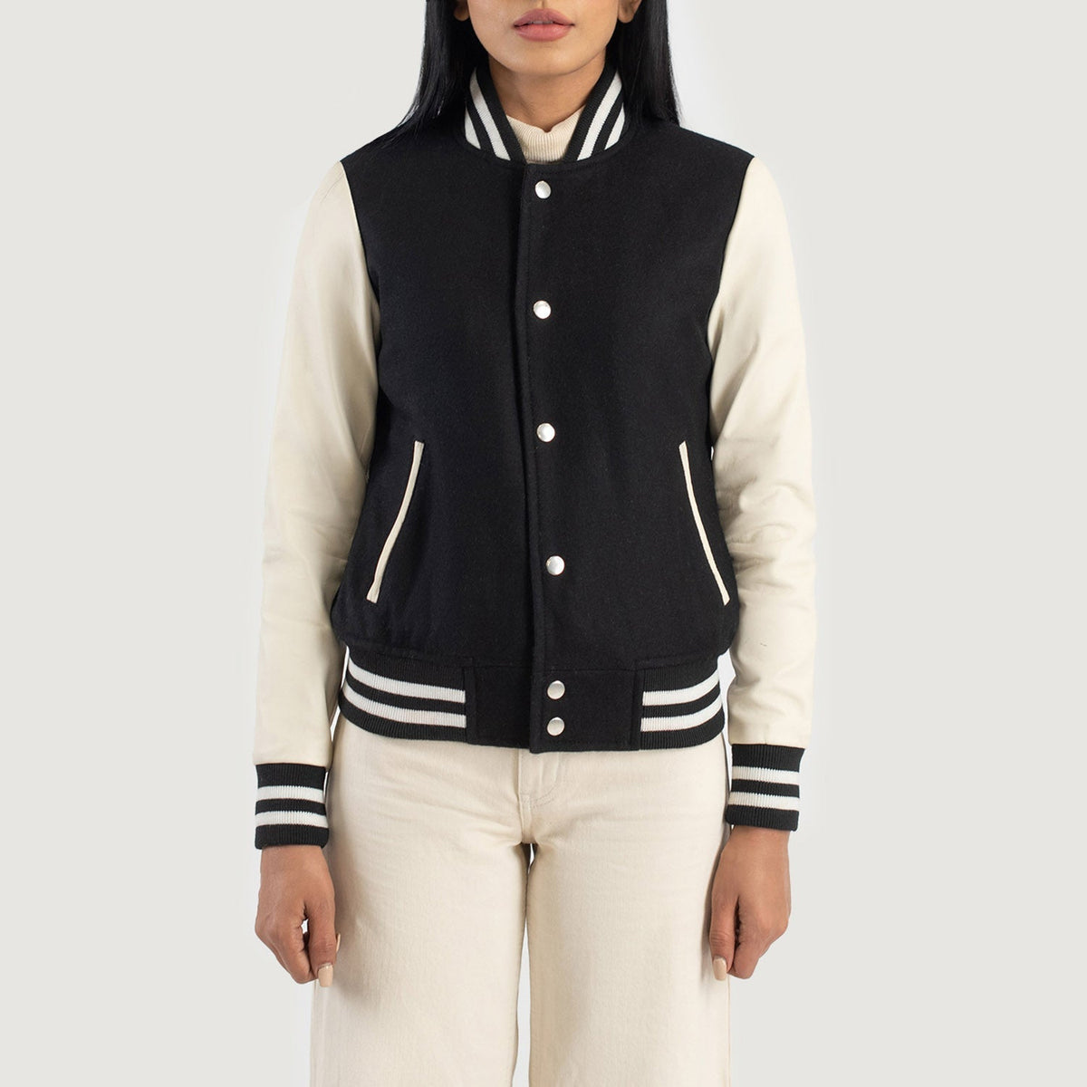 Savant Varsity Giacca in Pelle da Donna – Vista alternativa 4