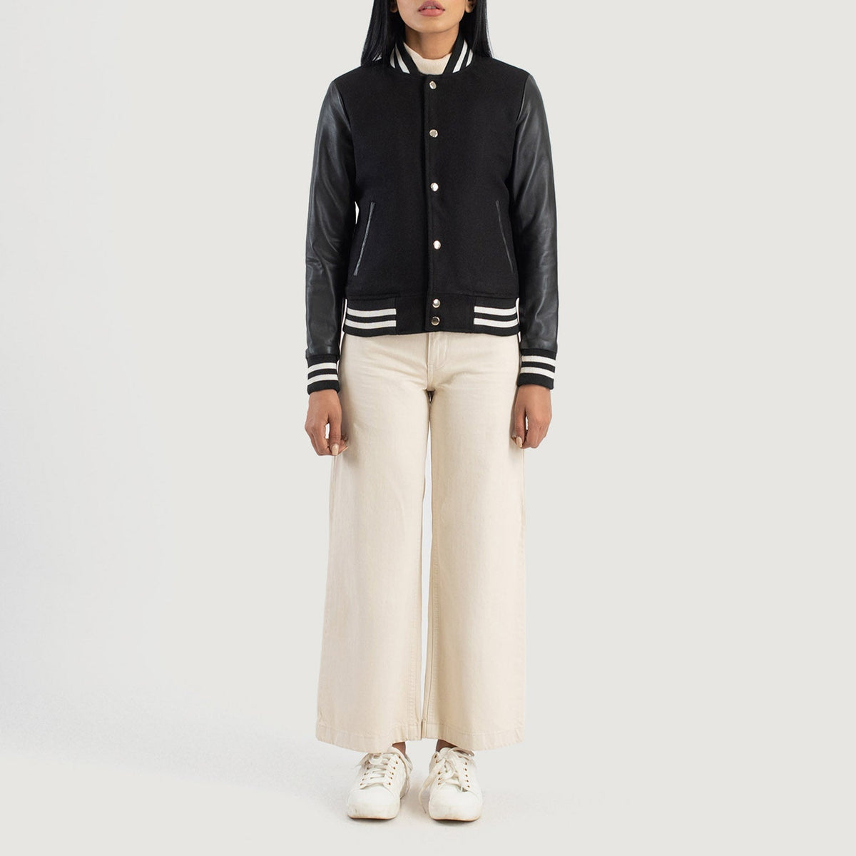 Savant Varsity Giacca in Pelle da Donna – Vista alternativa 3
