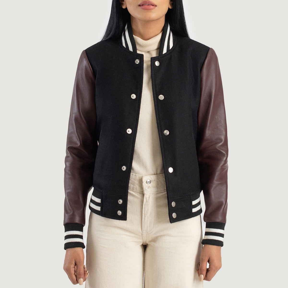 Savant Varsity Giacca in Pelle da Donna – Vista alternativa 1