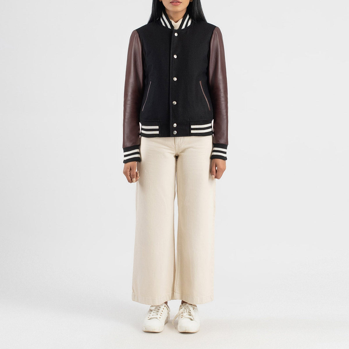 Savant Varsity Giacca in Pelle da Donna – Vista alternativa 3