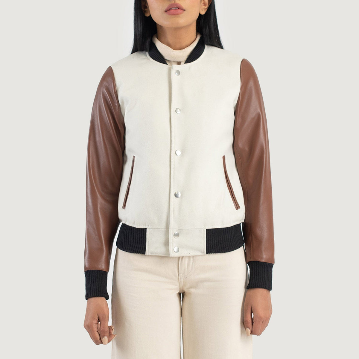 Savant Varsity Giacca in Pelle da Donna – Vista alternativa 4