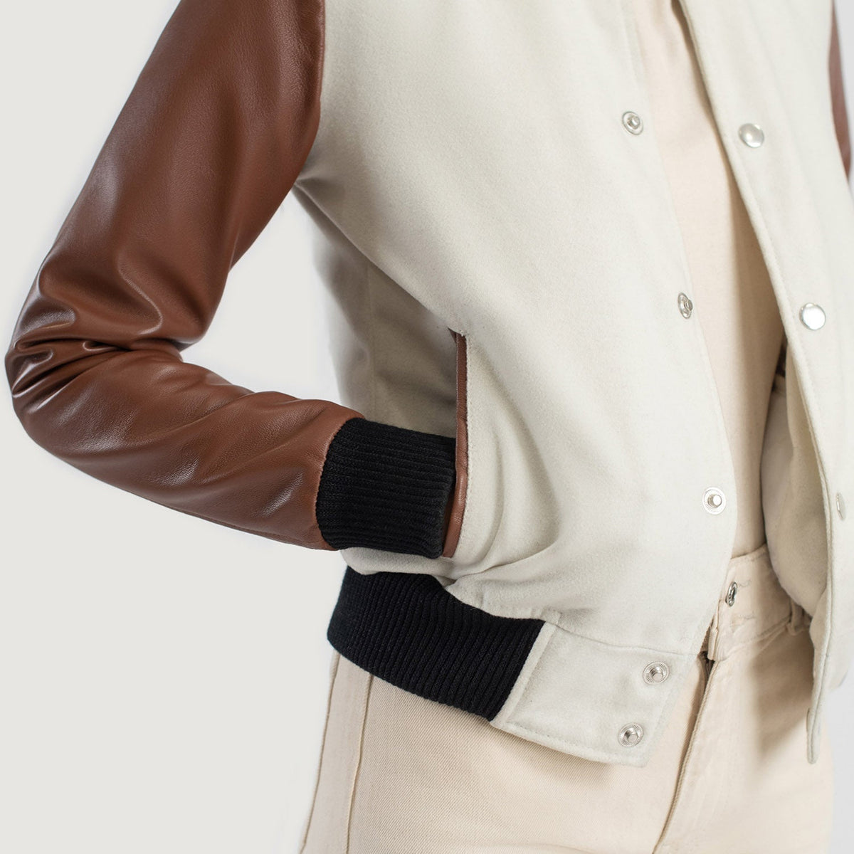 Savant Varsity Giacca in Pelle da Donna – Vista alternativa 6
