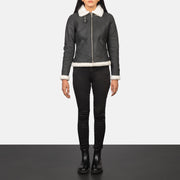 
Sherilyn B-3 Nero Bomber in Pelle da Donna – alternate product view 3