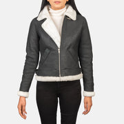 
Sherilyn B-3 Nero Bomber in Pelle da Donna – alternate product view 4