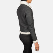 
Sherilyn B-3 Nero Bomber in Pelle da Donna – alternate product view 5