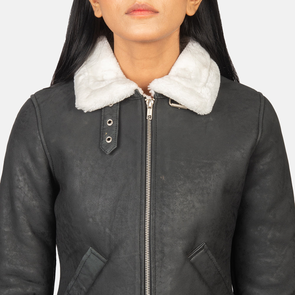 
Sherilyn B-3 Nero Bomber in Pelle da Donna – alternate product view 6