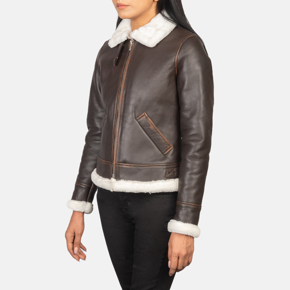 
Sherilyn B-3 Nero Bomber in Pelle da Donna – alternate product view 2