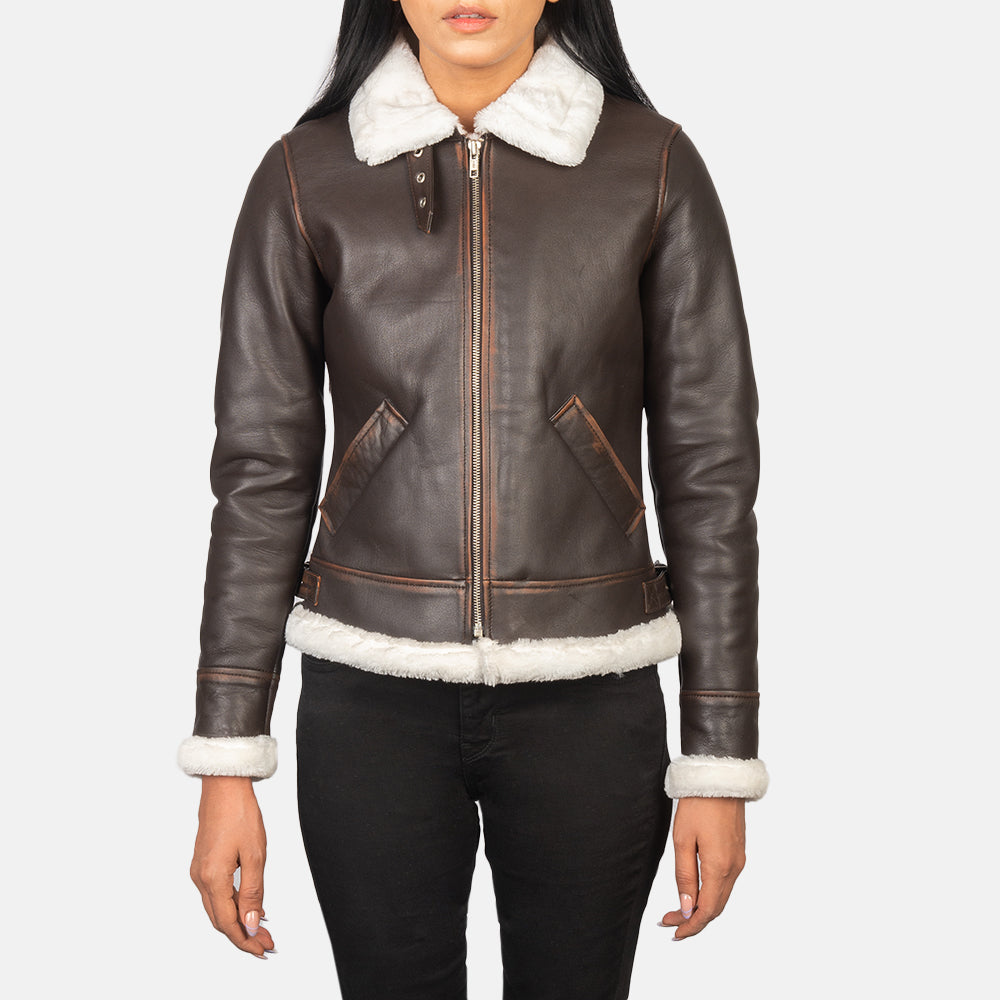 
Sherilyn B-3 Nero Bomber in Pelle da Donna – alternate product view 4