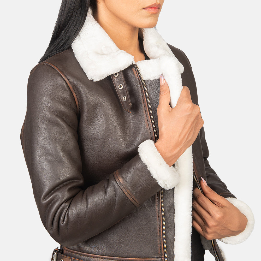 
Sherilyn B-3 Nero Bomber in Pelle da Donna – alternate product view 6
