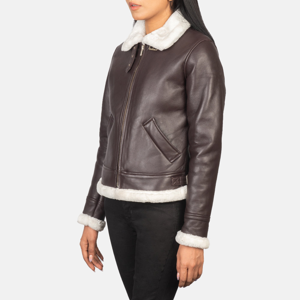 
Sherilyn B-3 Nero Bomber in Pelle da Donna – alternate product view 2