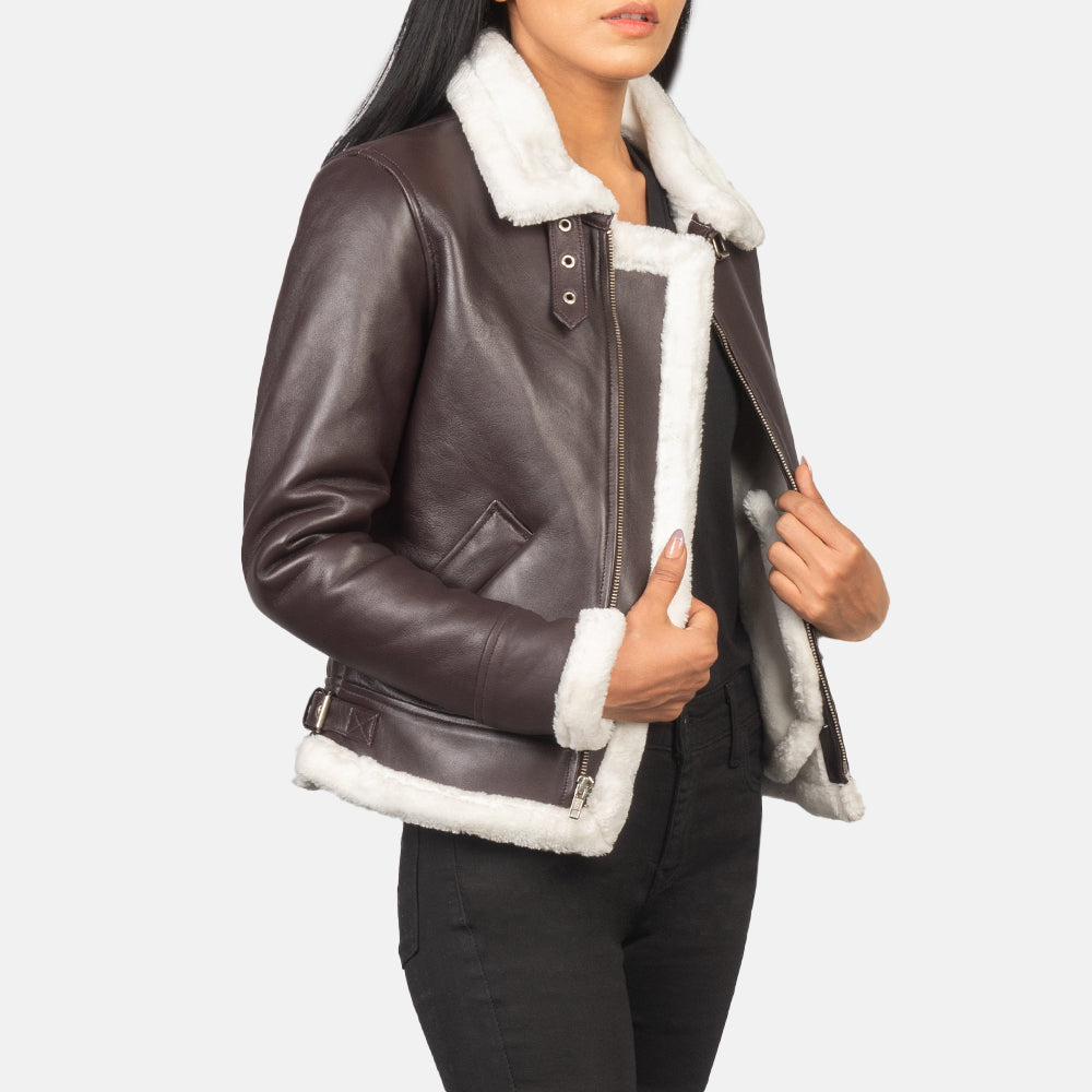 
Sherilyn B-3 Nero Bomber in Pelle da Donna – alternate product view 6