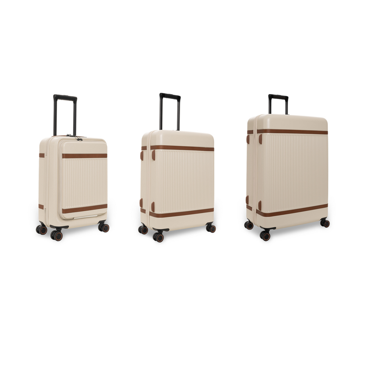 Sandy Beach Suitcase Set Front Pocket Zuna da Donna, front view