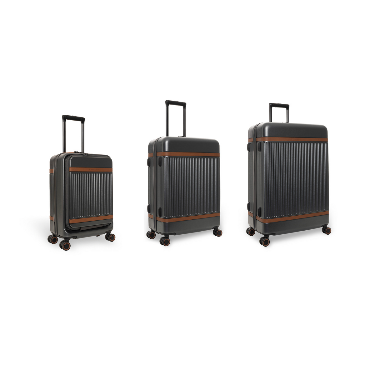 Urban Graphite Suitcase Set Front Pocket Zuna da Donna, front view