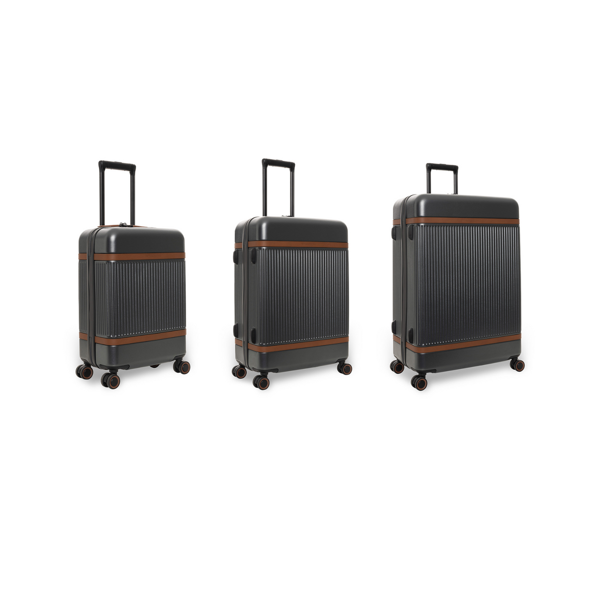 Urban Graphite Suitcase Set Zuna da Donna, front view