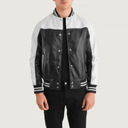 
Terrance Nero Varsity Giacca in Pelle da Uomo – alternate product view 1