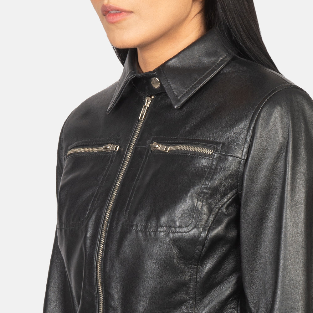 Tomachi Rosso Giacca in Pelle da Donna – Vista prodotto alternativa 6