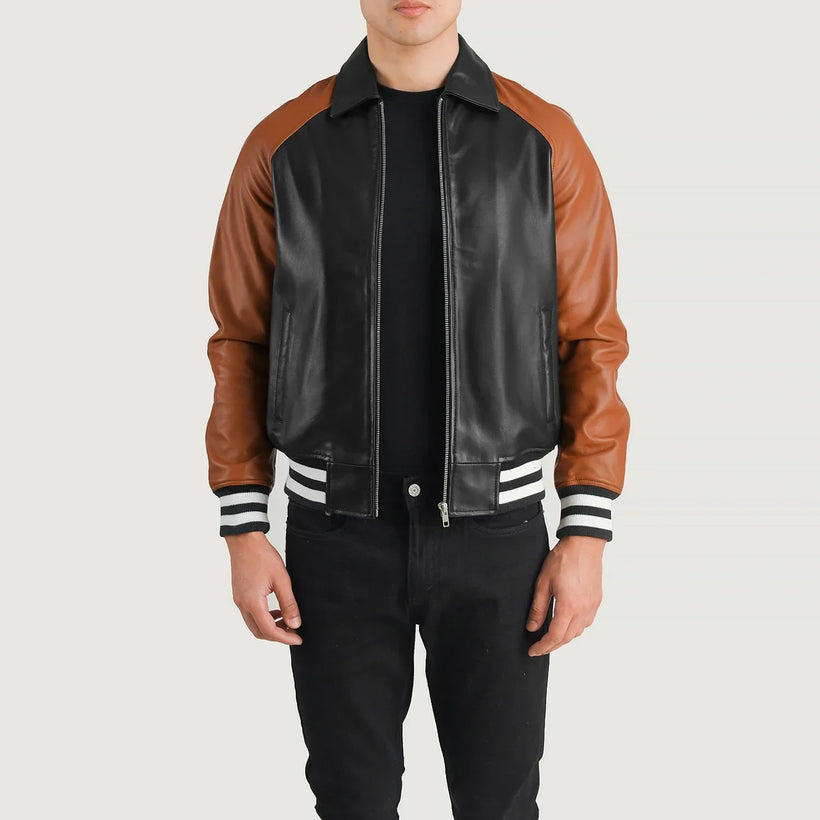 Walton Varsity Giacca in Pelle da Uomo