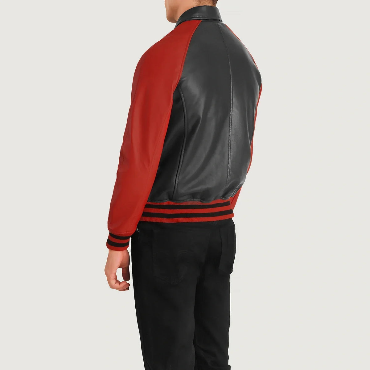 Walton Varsity Giacca in Pelle da Uomo – Vista prodotto alternativa 5