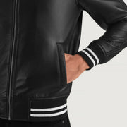 Walton Varsity Giacca in Pelle da Uomo – Vista prodotto alternativa 6