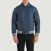 Walton Varsity Giacca in Pelle da Uomo – Vista prodotto alternativa 1
