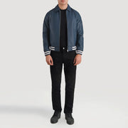 Walton Varsity Giacca in Pelle da Uomo – Vista prodotto alternativa 4