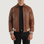 Walton Varsity Giacca in Pelle da Uomo – Vista prodotto alternativa 1