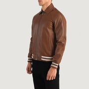 Walton Varsity Giacca in Pelle da Uomo – Vista prodotto alternativa 3