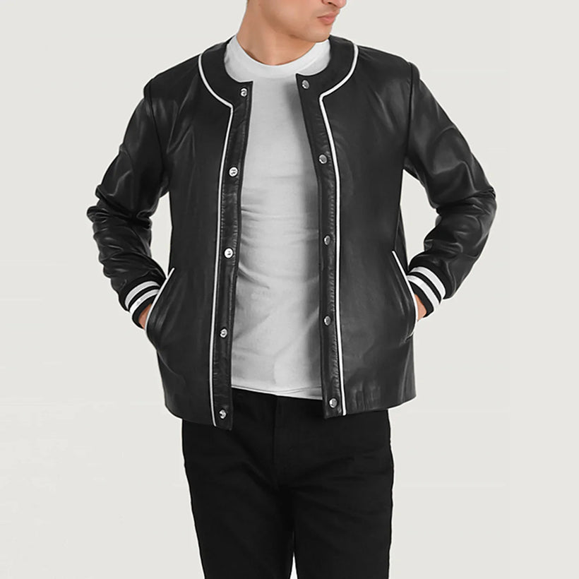 Willis Varsity Giacca in Pelle da Uomo