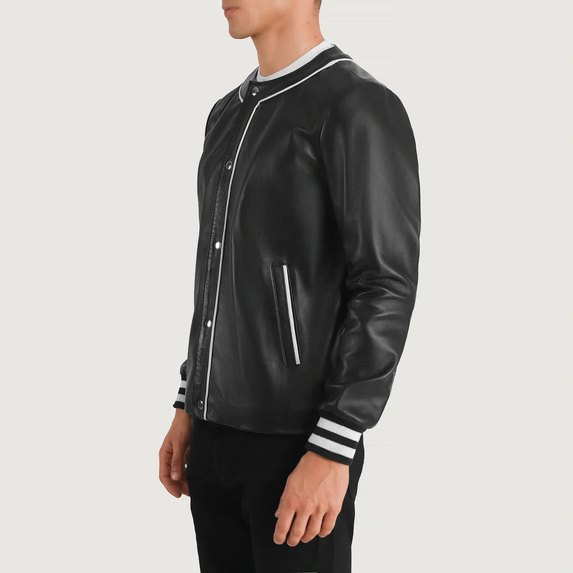 Willis Varsity Giacca in Pelle da Uomo