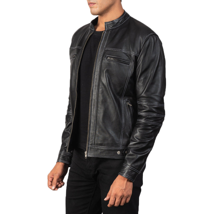 Youngster Giacca Biker in Pelle da Uomo