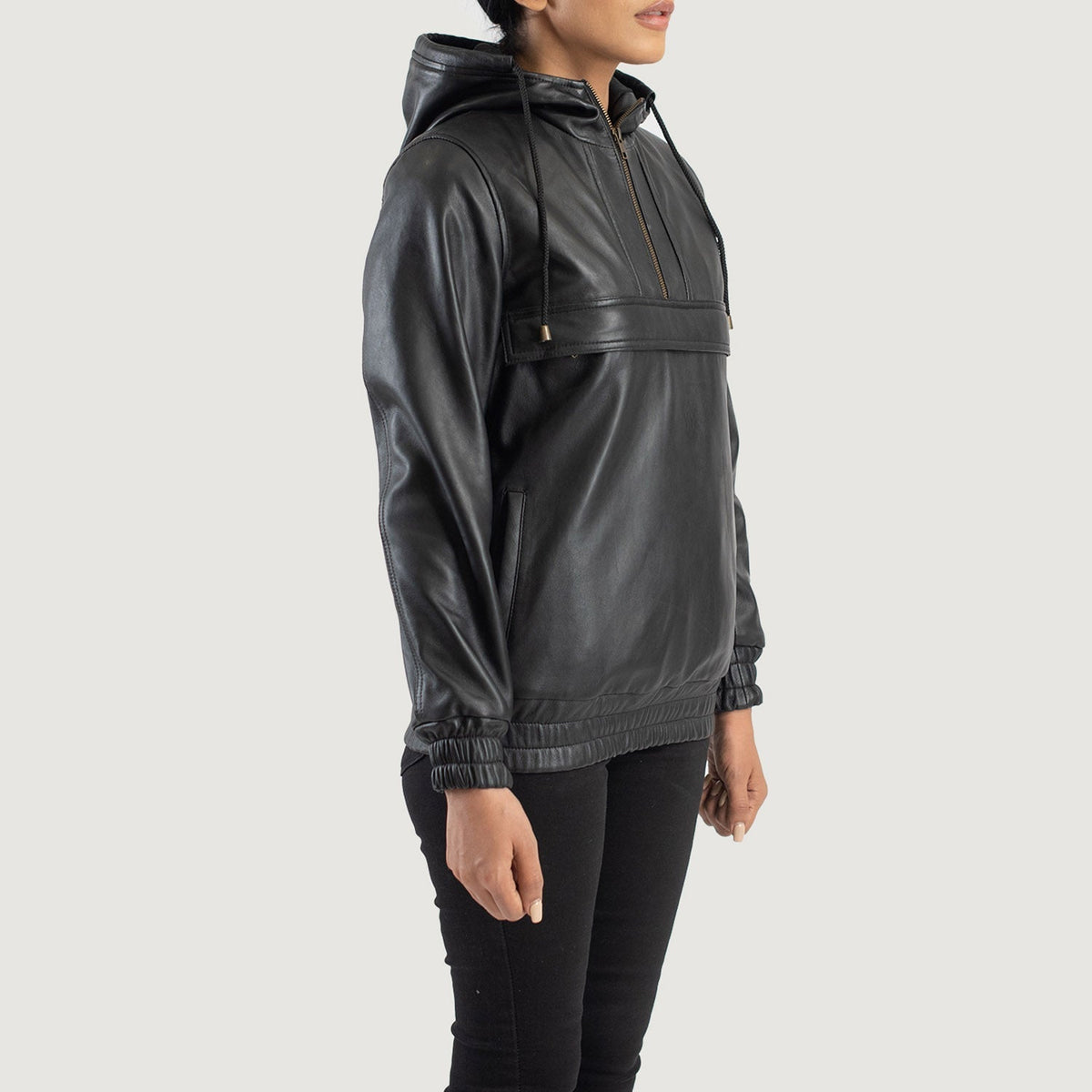 Zest Hooded Pullover Giacca in Pelle da Donna – Vista prodotto alternativa 2