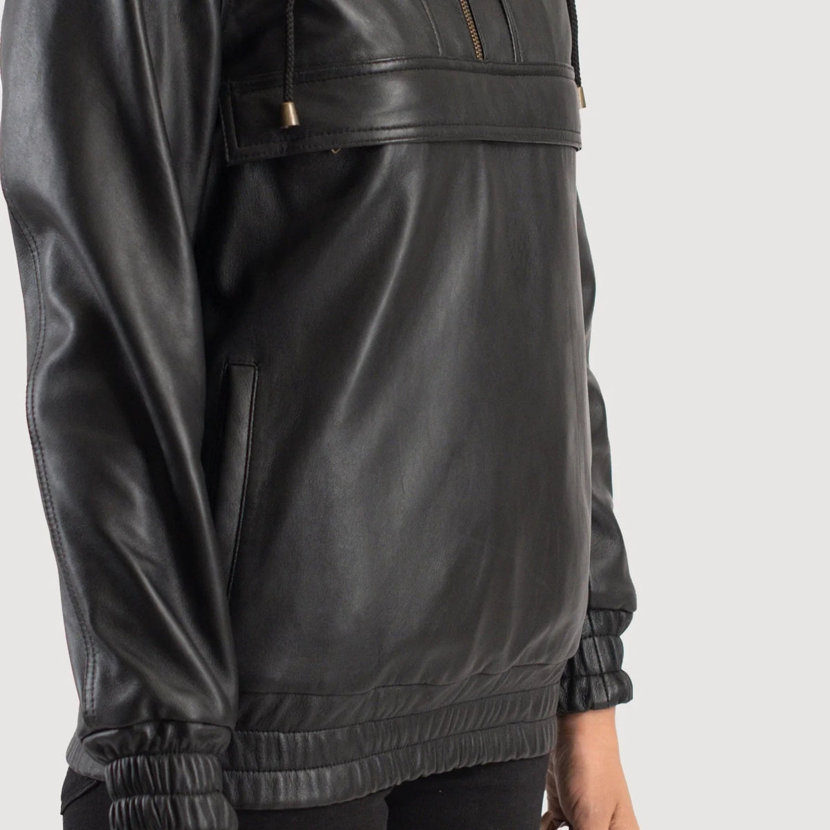 Zest Hooded Pullover Giacca in Pelle da Donna – Vista prodotto alternativa 4