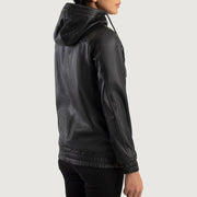 Zest Hooded Pullover Giacca in Pelle da Donna – Vista prodotto alternativa 5