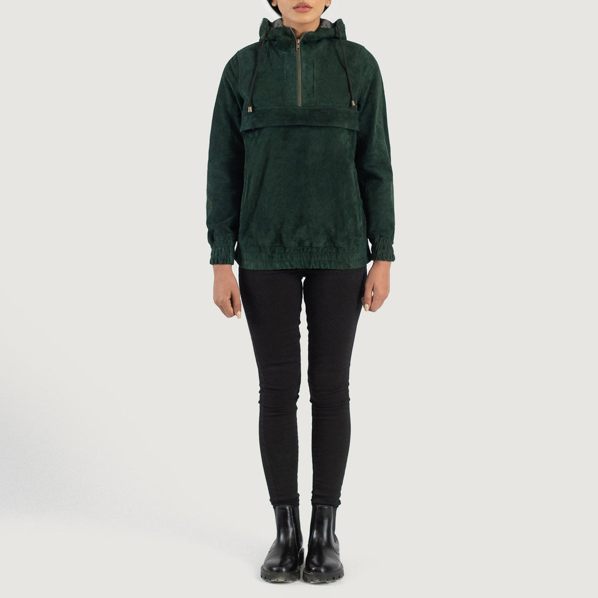 Zest Hooded Pullover Giacca in Pelle da Donna – Vista prodotto alternativa 3