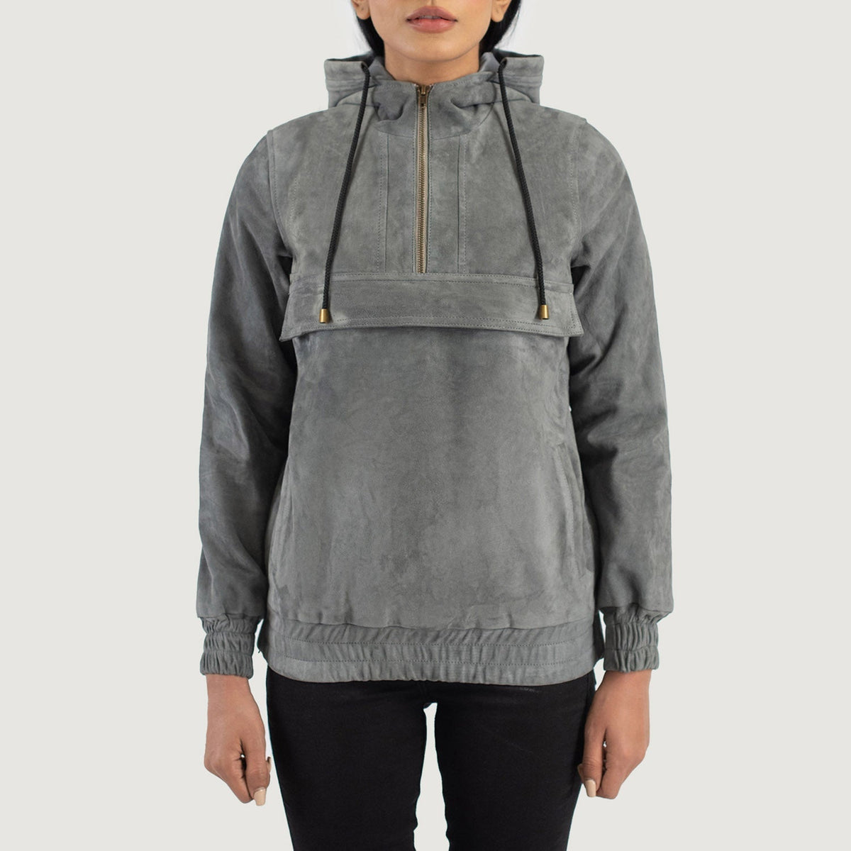 Zest Hooded Pullover Giacca in Pelle da Donna – Vista prodotto alternativa 1