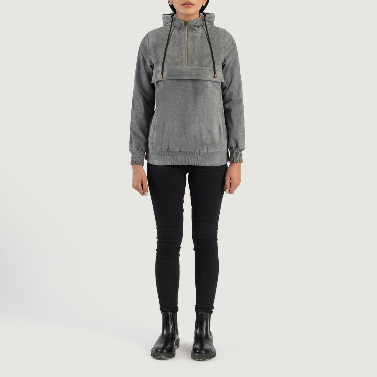 Zest Hooded Pullover Giacca in Pelle da Donna – Vista prodotto alternativa 3
