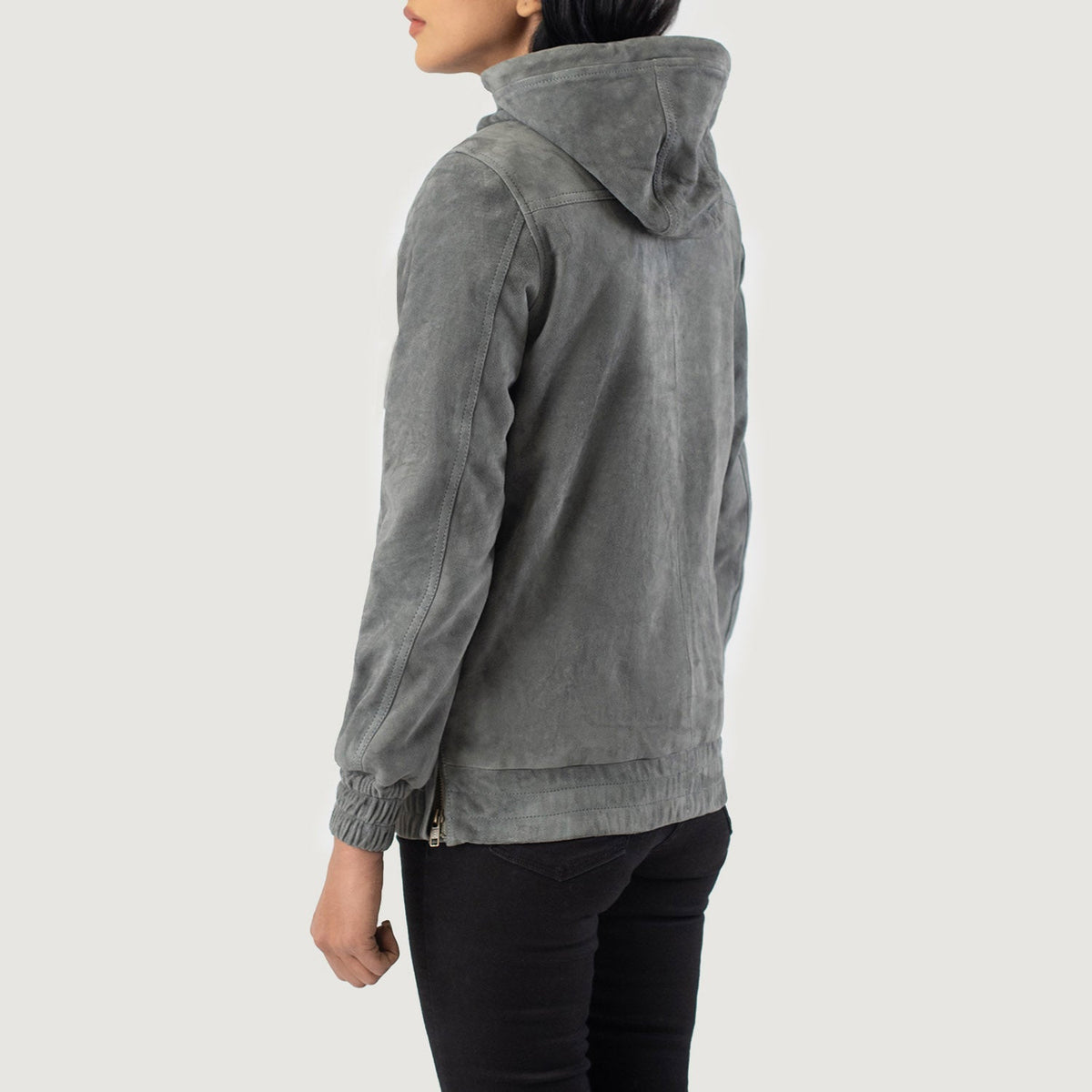 Zest Hooded Pullover Giacca in Pelle da Donna – Vista prodotto alternativa 5